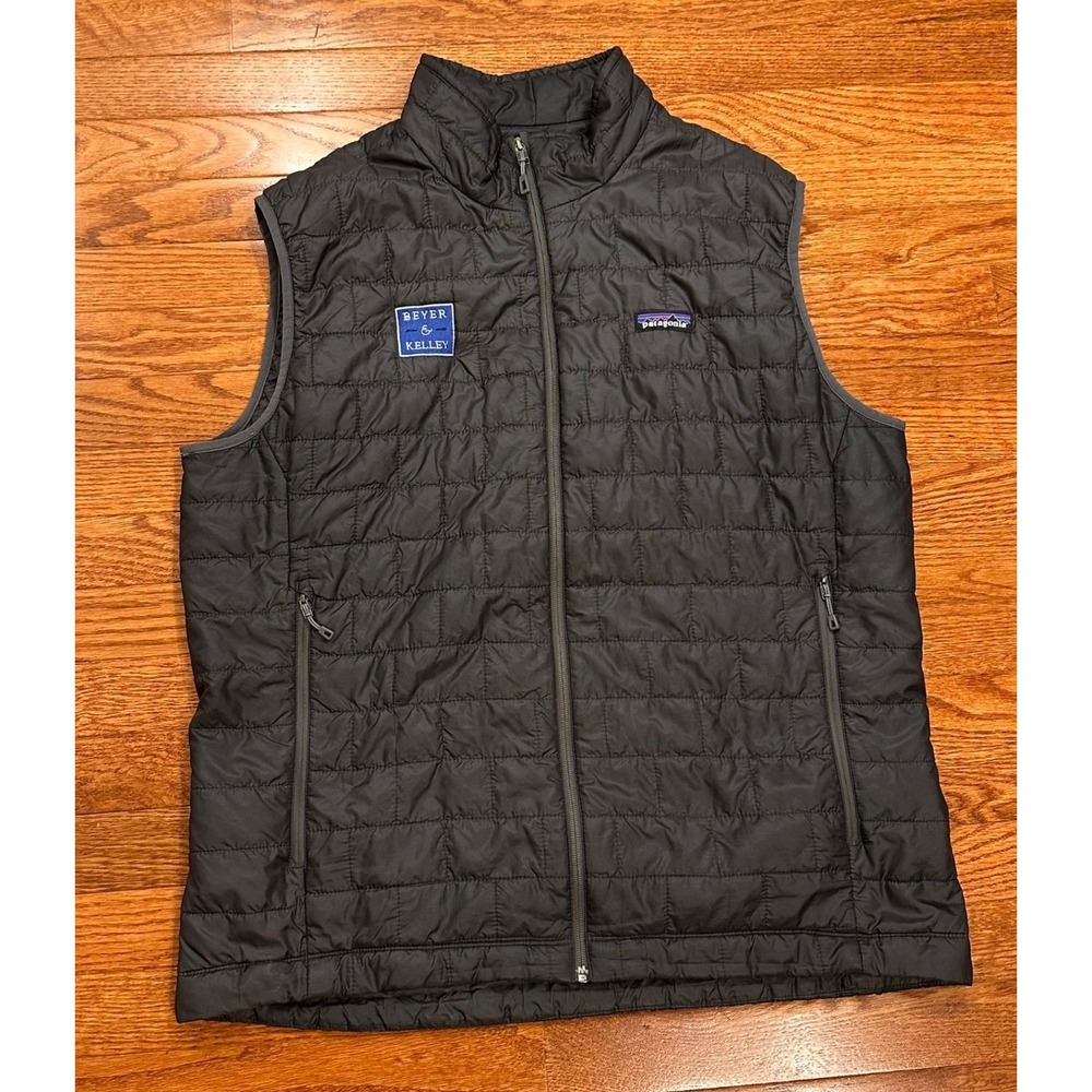 Patagonia Nano Puff Vest Mens XL Gray Forge Grey 84242 Primaloft Puffer Logo